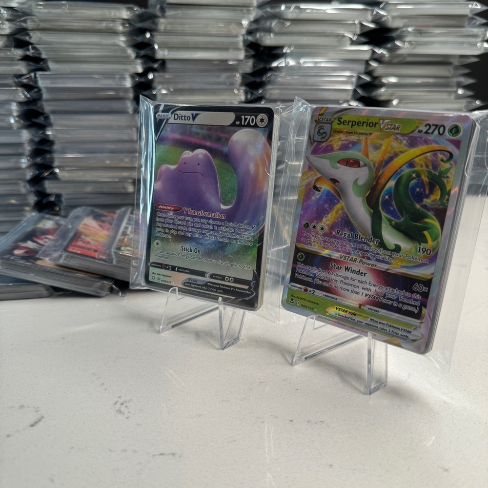 EN Pokemon Bulk Lot 240 Cards! Holo/Reverse + 8 Guaranteed V, Ex, FA, or Better